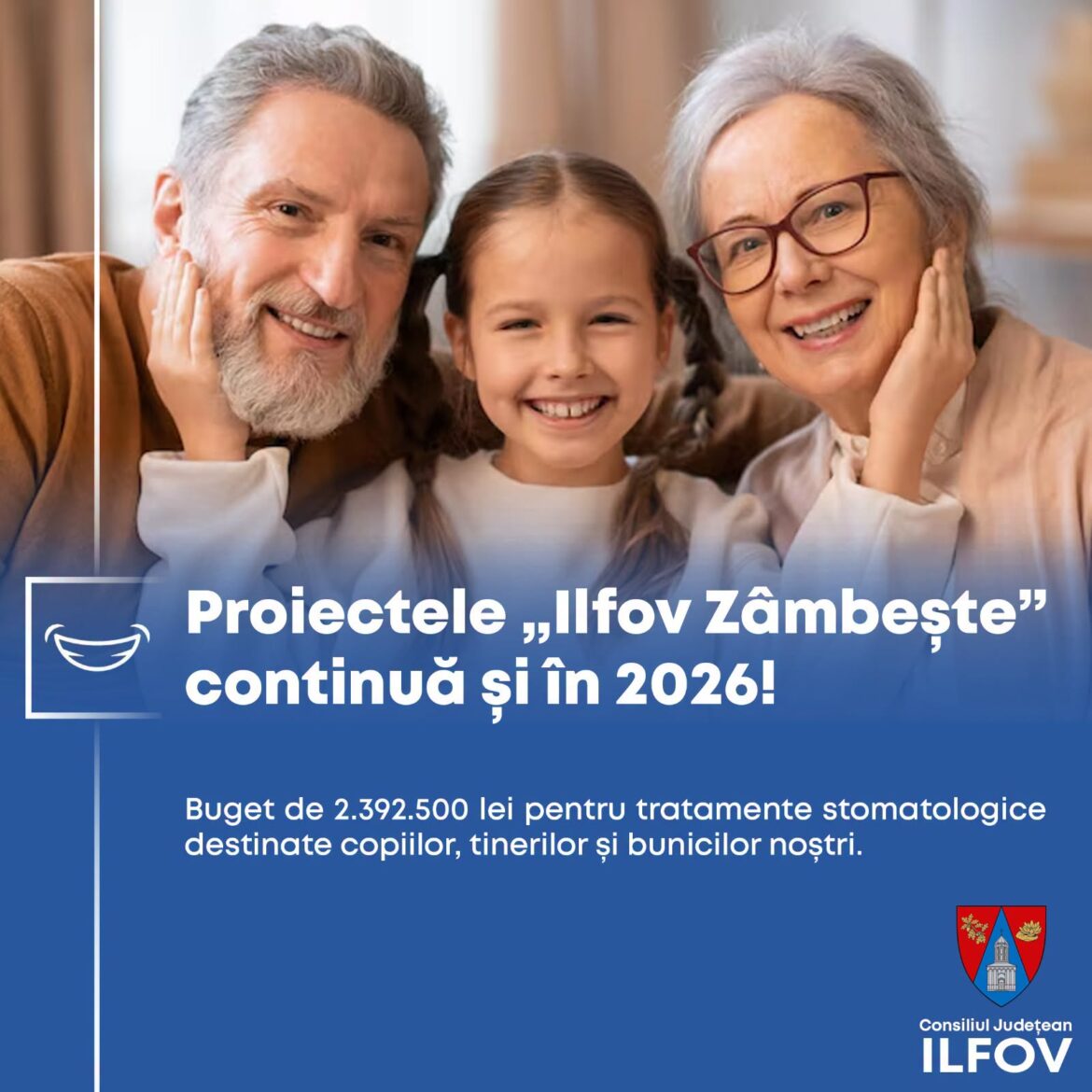 Continuă programele „Ilfov Zâmbește Junior” și „Ilfov Zâmbește Senior”